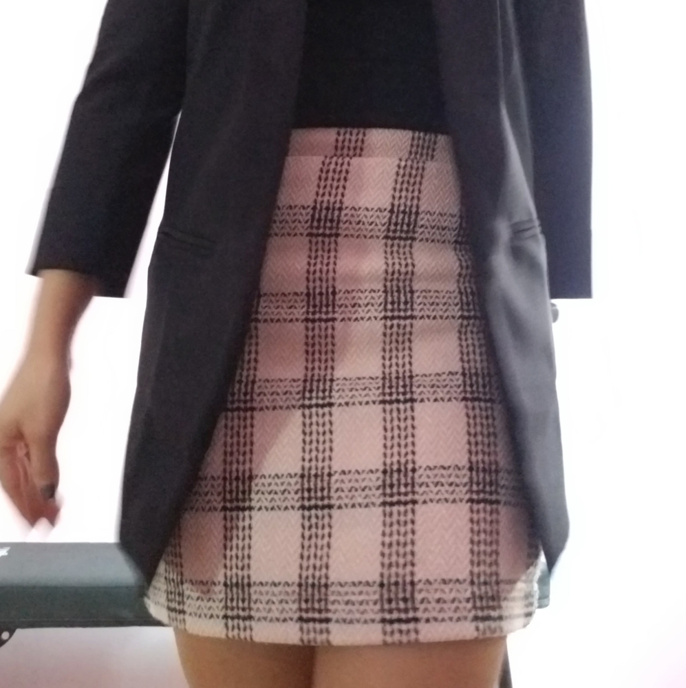 Plaid mini skirt
